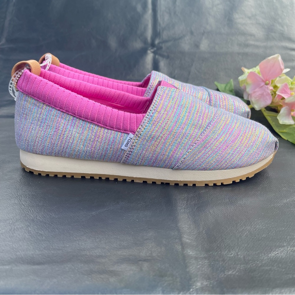 TOMS Areside Slip-On Shoe Pink Sneakers Cushioned Women’s Size 5.5
